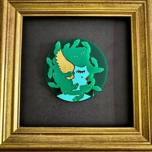 Rare plexi Medusa brooch - from sample sale
